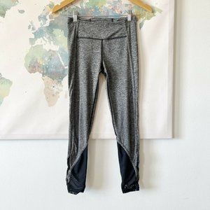 Free People Movement Size XS Leggings Heather Gray Black Mesh Infinity Cutout